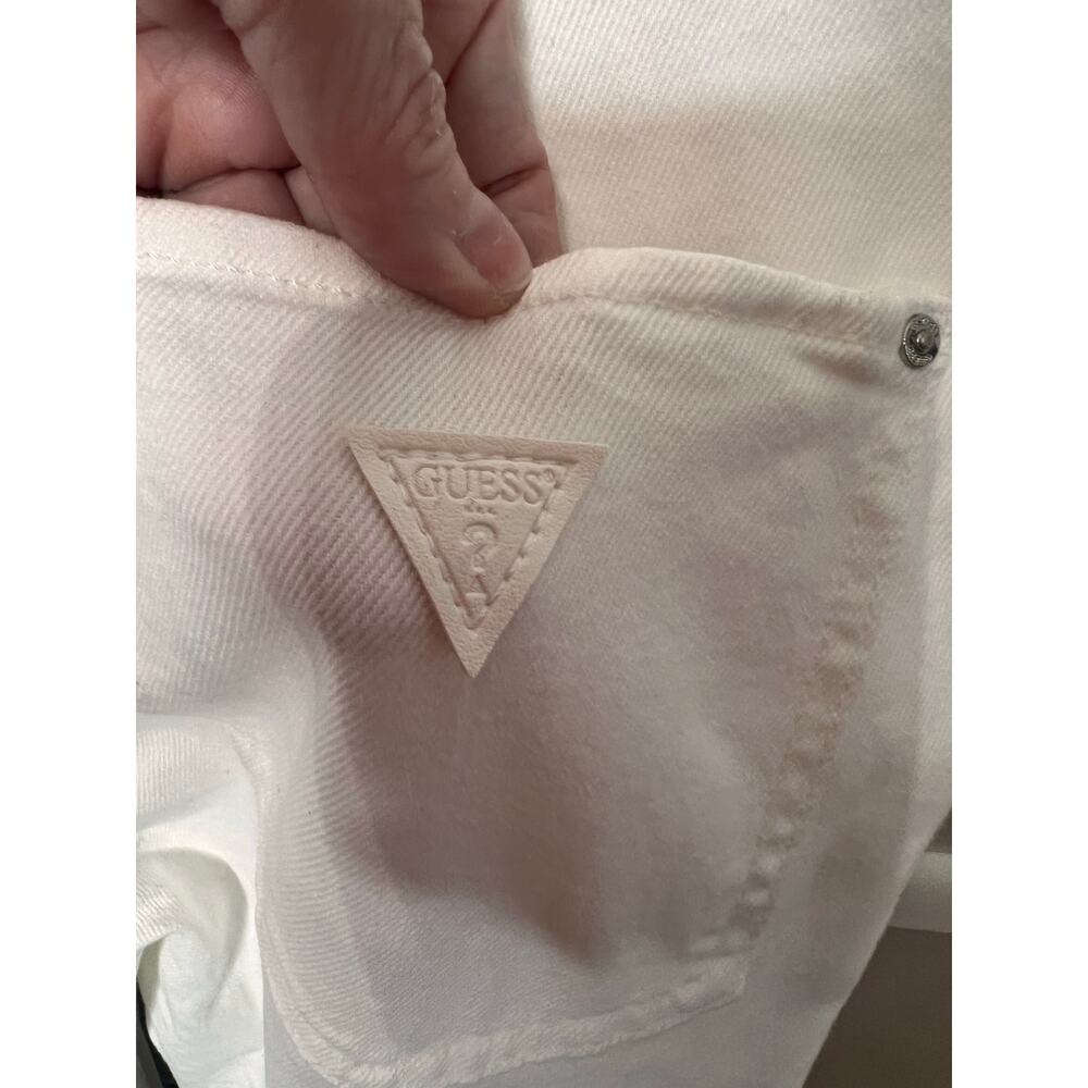 Guess Vanna Sleeveless Skinny Leg Denim Jumpsuit White Womens Size M x 29 NWT - Picture 9 of 15